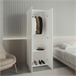 Home 2 Door Closet System Hanging Rod Engineered Wood White