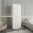 Home 2 Door Closet System Hanging Rod Engineered Wood White