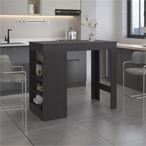 Greer Counter Table Engineered Wood Black