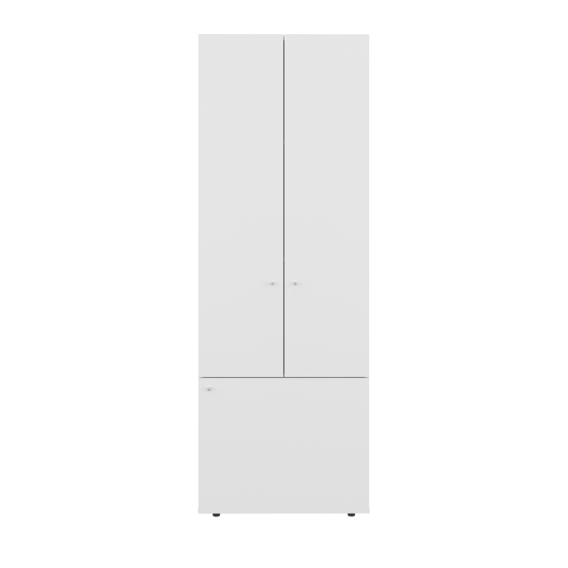 Home 3 Doors Closet System Engineered Wood White