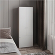 Home 3 Doors Closet System Engineered Wood White