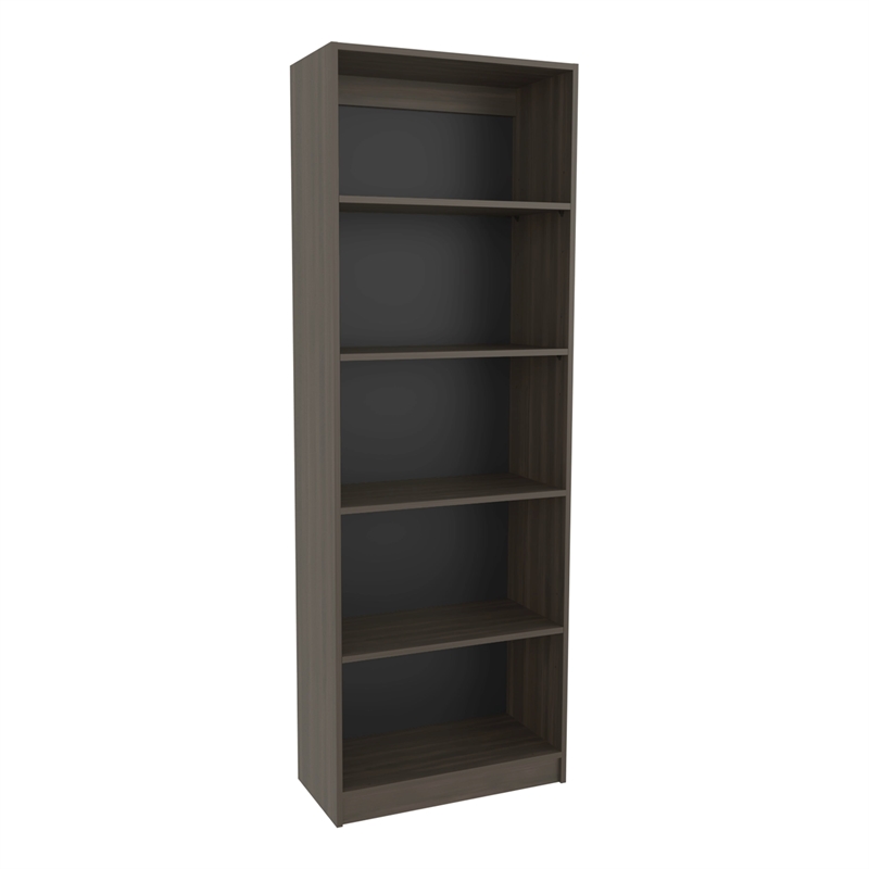 Tuhome Home 4 Shelves Bookcase w/ Open Storage in Brown
