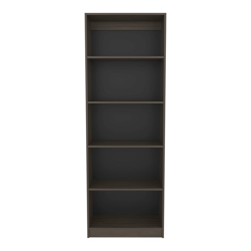 Tuhome Home 4 Shelves Bookcase w/ Open Storage in Brown