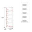 Tuhome Furniture Home 4 Shelves Bookcase w/ Open Storage in Brown