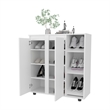 Tuhome Houck 3 Side Tiers Shoe Rack in White