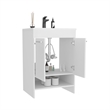 Tuhome Furniture Lorenzo Floor Vanity With Four Drawers And Two Open Shelves in White