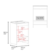 Tuhome Furniture Lorenzo Floor Vanity With Four Drawers And Two Open Shelves in White