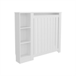 Tuhome Radiator Cover Cabinet Joseph with Slatted Frame and 3 Shelves in White