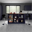 Tuhome Juniper Kitchen Island with Top Surface Double Door Cabinet in Multicolor