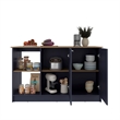 Tuhome Juniper Kitchen Island with Top Surface Double Door Cabinet in Multicolor