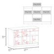 Tuhome Juniper Kitchen Island with Top Surface Double Door Cabinet in Multicolor