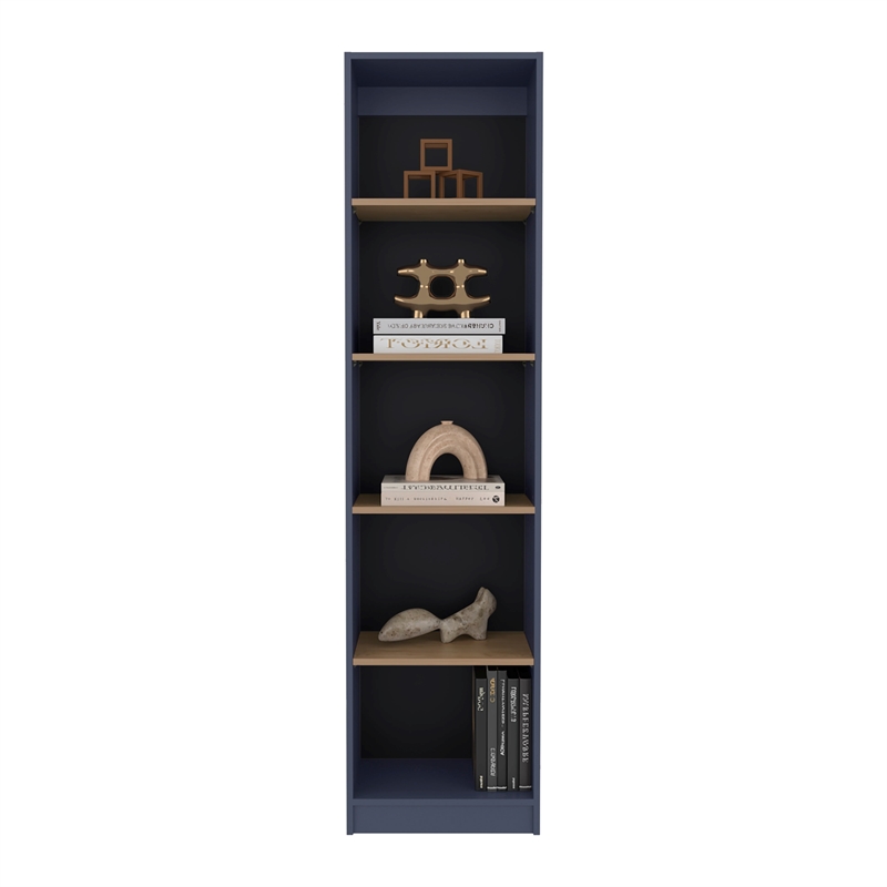 Tuhome Home Xs Bookcase With 5-Tier Shelves And Slim Design in Multicolor