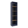 Tuhome Home Xs Bookcase With 5-Tier Shelves And Slim Design in Multicolor