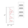 Juls Multipurpose Storage Pantry and 2 Door Cabinet Engineered Wood White