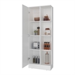Ayora Multistorage Kitchen Pantry and Single Door Cabinet Engineered Wood White