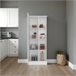 Ayora Multistorage Kitchen Pantry and Single Door Cabinet Engineered Wood White