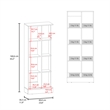 Ayora Multistorage Kitchen Pantry and Single Door Cabinet Engineered Wood White