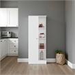 Ayora Multistorage Kitchen Pantry and Single Door Cabinet Engineered Wood White