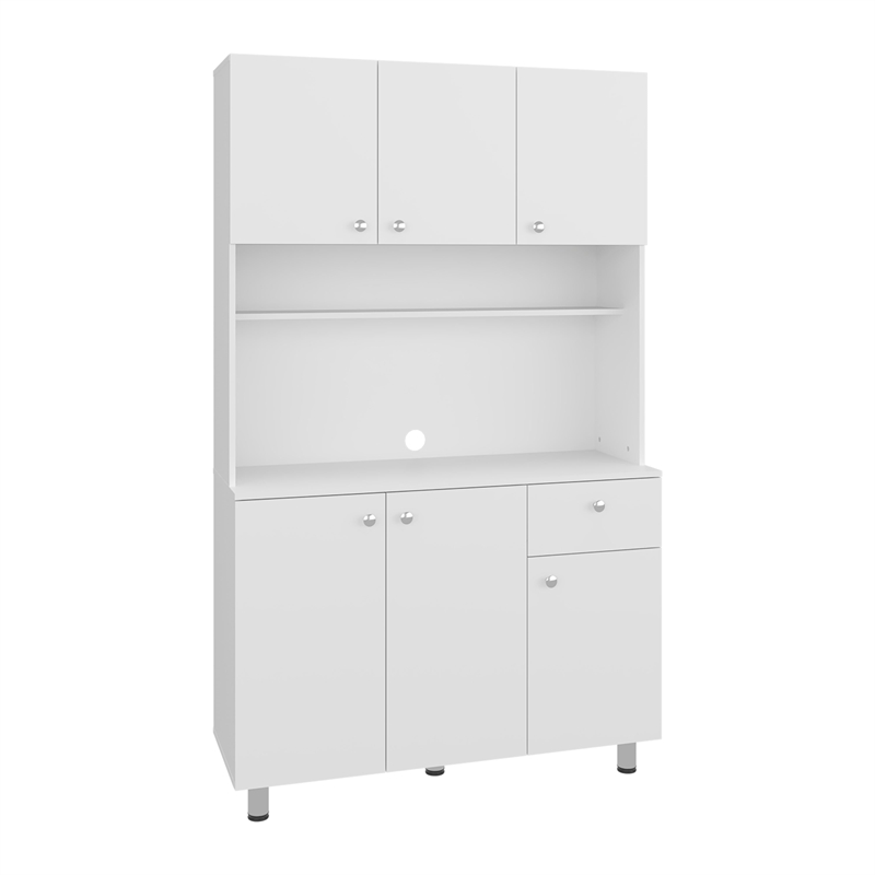Wilson 6 Door Multi-Functional Kitchen Pantry Engineered Wood White