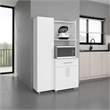 Pantress Complete Kitchen Pantry and Microwave Cabinet Engineered Wood White