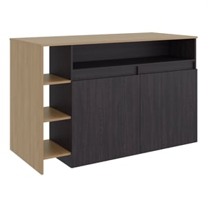 Bari Modern Kitchen Island and Counter Dining Table Engineered Wood Multi-Color