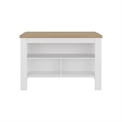 Cala Wide Kitchen Island with Spacious Prep Table Engineered Wood Multi-Color