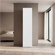 Home Linen Tall Single Door Cabinet with Storage Shelves Engineered Wood White