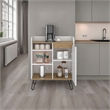 Tuhome Carajillo Small Sideboard Table with Top Counter Space Engineered Wood White