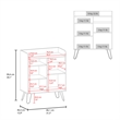 Tuhome Carajillo Small Sideboard Table with Top Counter Space Engineered Wood White
