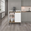 Tuhome Carajillo Small Sideboard Table with Top Counter Space Engineered Wood White