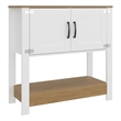 Tuhome Carajillo Compact and Small Sideboard Table with Cabinet Engineered Wood White