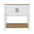 Tuhome Carajillo Compact and Small Sideboard Table with Cabinet Engineered Wood White