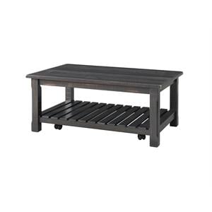 Martin Svensson Barn Door Collection Solid Wood Coffee Table Antique Black