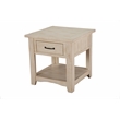 Martin Svensson Home Rustic Solid Wood 1 Drawer End Table Antique White