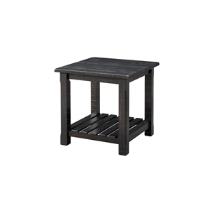 Martin Svensson Barn Door Solid Wood End Table Antique Black
