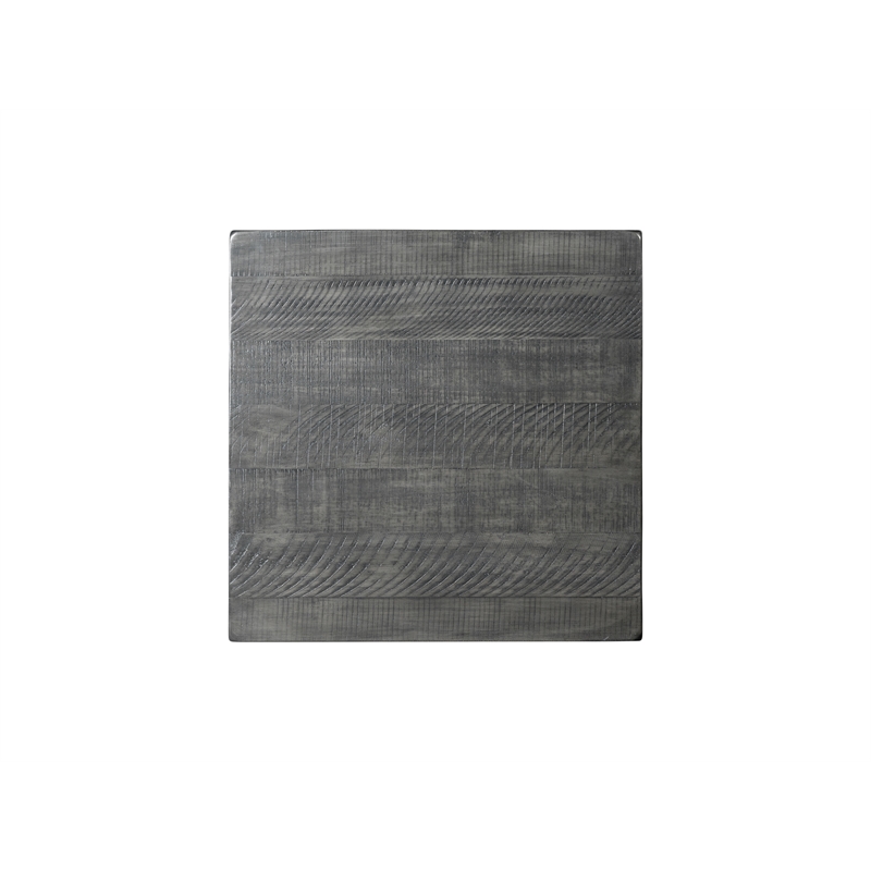 Martin Svensson Barn Door Solid Wood End Table Gray