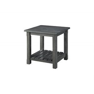 Martin Svensson Barn Door Solid Wood End Table Gray