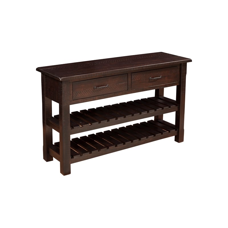 Martin Svensson Barn Door Solid Wood Sofa Console Table Espresso