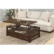 Martin Svensson Home Lisbon Solid Wood Two Drawer Lift-Top Coffee Table Brown