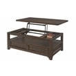 Martin Svensson Home Lisbon Solid Wood Two Drawer Lift-Top Coffee Table Brown