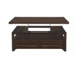 Martin Svensson Home Lisbon Solid Wood Two Drawer Lift-Top Coffee Table Brown
