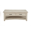 Martin Svensson Home Rustic Solid Wood 2 Drawer Coffee Table Antique White