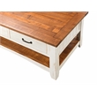 Martin Svensson Home Rustic Wood 2 Drawer Coffee Table Antique White and Honey