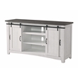 Martin Svensson Home Hampton Solid Wood TV Stand White Stain with Grey Stain Top