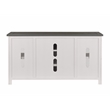 Martin Svensson Home Hampton Solid Wood TV Stand White Stain with Grey Stain Top