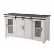 Martin Svensson Home Hampton Solid Wood TV Stand White Stain with Grey Stain Top