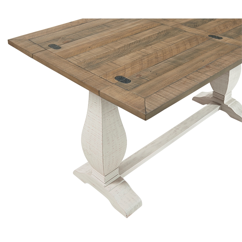 Martin Svensson Home Napa Solid Wood Flip Top Sofa Table White Stain and Natural