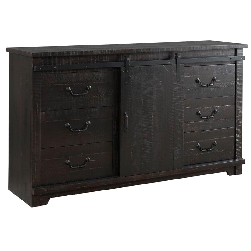 Martin Svensson Home Coastal Farmhouse 9 Drawer Dresser Antique Black