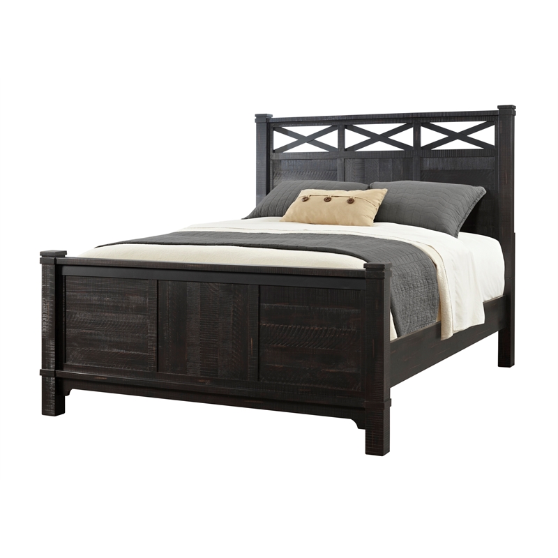 Martin Svensson Home Coastal Farmhouse King Bed Antique Black