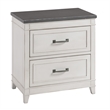 Martin Svensson Home Del Mar Nightstand with Security Drawer White with Gray Top